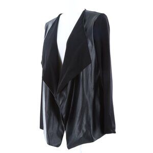 Twenty Easy by Kaos Women's Black Open-Front Draped Cardigan - Retail $130 - NWT